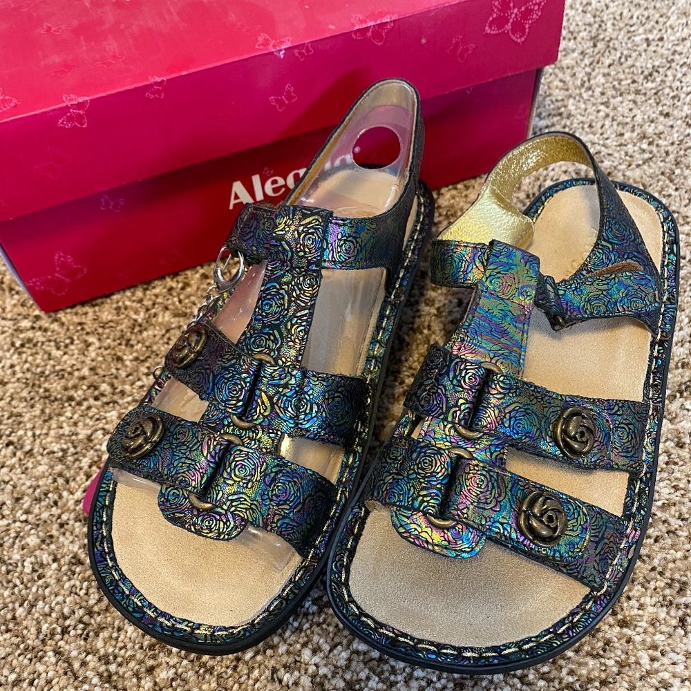 Alegria Kleo Sandal Abalone Rose NIB Sz 7-7.5